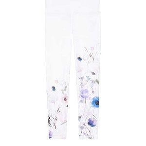 Victoria Sport  High Rise Leggings White Floral Print sz XL
